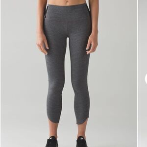 LULULEMON | Run Around Tights Gray & Black Mesh Leggings Women’s Size 12